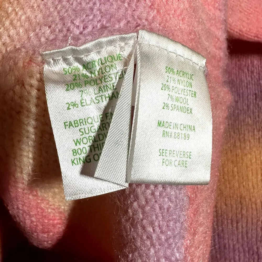 Lilly Pulitzer Chiya Sweater Striped Knitted V-Neck Yummy Melon Spacedye XS
